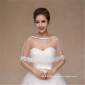Women fashion pretty concise white wedding dress lace appliques white lace shawl